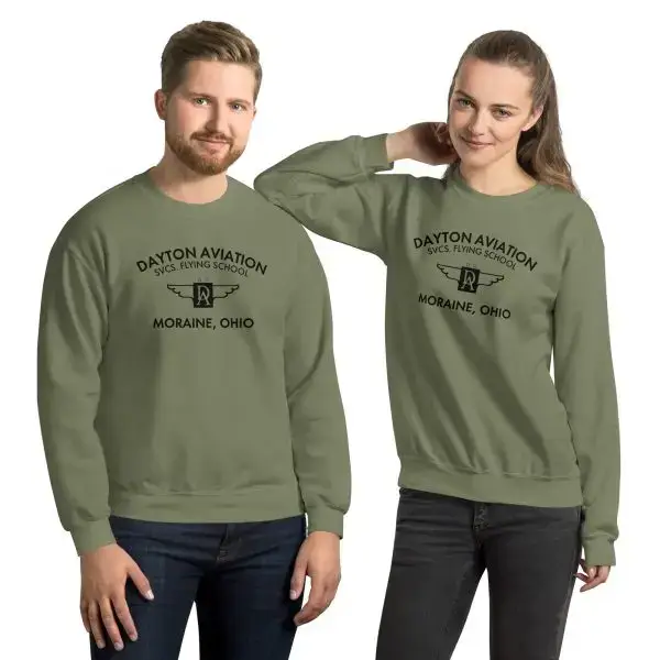 Military green DAS crew neck sweatshirt